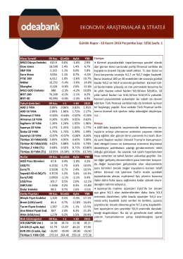 G&uuml;nl&uuml;k Rapor - 10 Kasım 2016