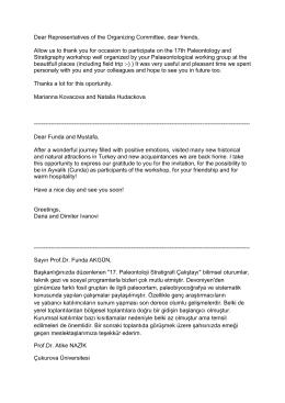 17. P&Ccedil;G Katılımcıların Teşekk&uuml;r Mesajları