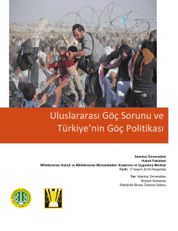 uluslararası göç sorunu ve türkiyenin göç politikası