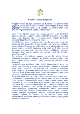 Ger&ccedil;ekleştirme ile ilgli a&ccedil;ıklama ve tanımları "ger&ccedil;ekleştirerek