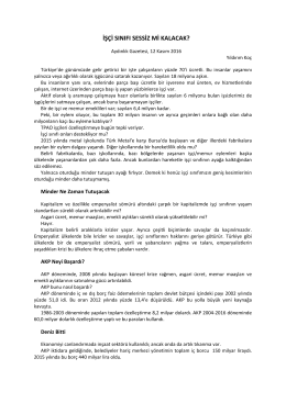 iş&ccedil;i sınıfı sessiz mi kalacak?