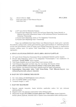 Vekil İmam-Hatip ve Vekil M&uuml;ezzin Kayyım