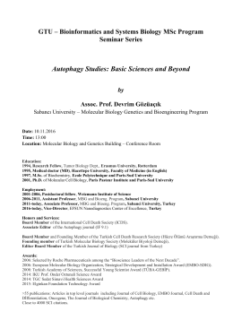 Autophagy Studies: Basic Sciences and Beyond