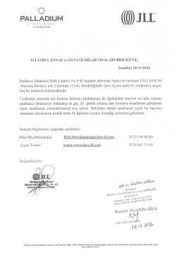 10.11.2016 tarihli duyurumuz
