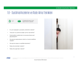 Suistimal İnceleme ve İfade Alma Teknikleri