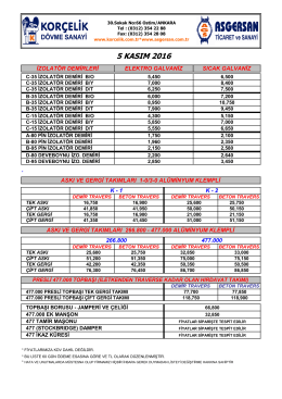 askı ve gergi listesi