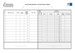 malzeme/hizmet alımı istek formu