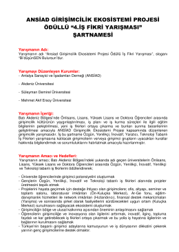ansiad girişimcilik ekosistemi projesi &ouml;d&uuml;ll&uuml; &ldquo;4.iş fikri yarışması&rdquo;
