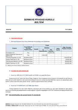 sermaye piyasası kurulu bülteni