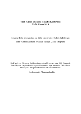 T&uuml;rk-Alman Ekonomi Hukuku Konferansı 25