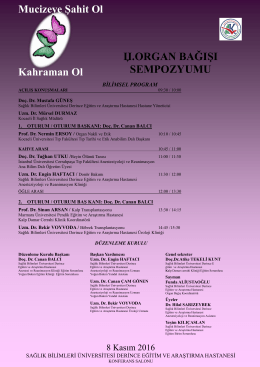 џ.organ bağışı sempozyumu
