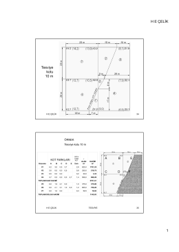 HE &Ccedil;ELİK 1 Tesviye kotu 10 m