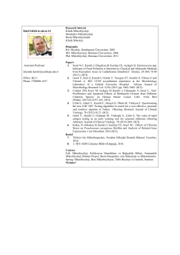 İSKENDER KARALTI Assistant Professor iskender.karalti@yeditepe