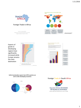 Foreign Trade in Africa - userweb