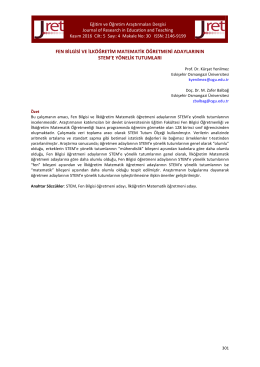 fen bilgisi ve ilk&ouml;ğretim matematik &ouml;ğretmeni adaylarının stem`e