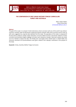 the comparison of first grade mother tongue curriculum