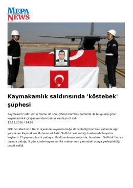 Kaymakamlık saldırısında `köstebek` şüphesi