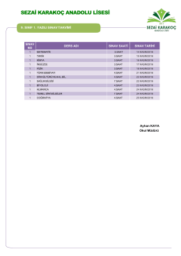 SEZAİ KARAKOÇ ANADOLU LİSESİ