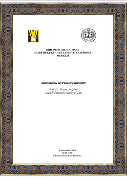 Prof. Dr. Tatjana Josipovic Zagreb University Faculty of Law