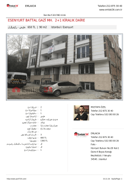 esenyurt battal gazi mh. 2+1 kiralık daire