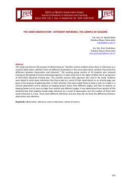 the same observation - different inference: the sample of seasons