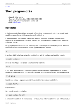 Shell programoz&aacute;s