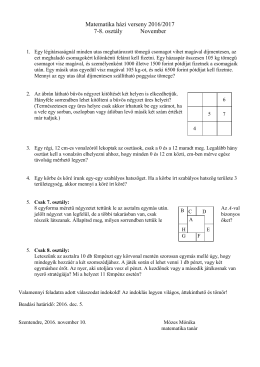 Matematika házi verseny 2005/2006