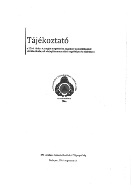 T&aacute;j&eacute;koztat&oacute; v&iacute;zil&eacute;tes&iacute;tm&eacute;nyek enged&eacute;lyez&eacute;si elj&aacute;r&aacute;s&aacute;r&oacute;l