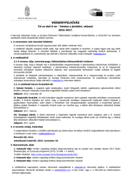 versenyfelhívás - Nemzeti Választási Iroda