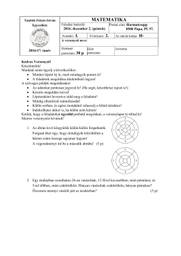 matematika - Tanítók Fekete István Egyesülete