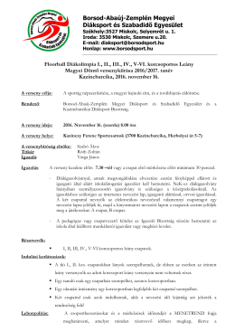 Floorball Megyei döntő Lány