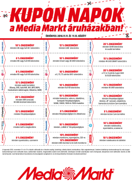 KUPON NAPOK a Media Markt áruházakban!