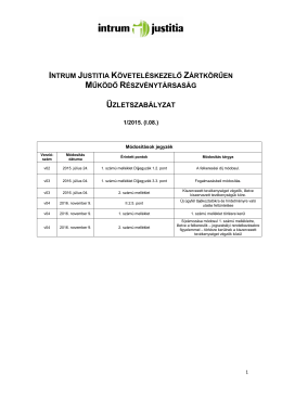 Üzletszabályzat (engedményezés esetén)
