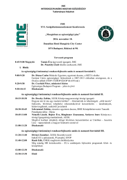 Tervezett program