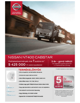 Nissan NT400 teheraut&oacute; &ndash; Nissan haszong&eacute;pj&aacute;rművek