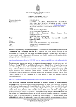 &uuml;zleti aj&aacute;nlatok aktu&aacute;lis gazdas&aacute;gi h&iacute;rek.