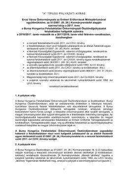 TÍPUSÚ PÁLYÁZATI KIÍRÁS Ercsi Város Önkormányzata az Emberi