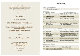 program - Széchenyi István Egyetem