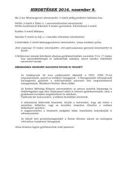 Hirdet&eacute;s 2016 11 06