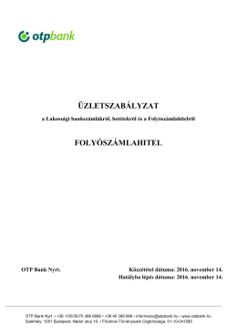 &uuml;zletszab&aacute;lyzat foly&oacute;sz&aacute;mlahitel