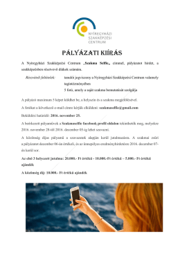Szakma Selfie - Ny&iacute;regyh&aacute;zi Szakk&eacute;pz&eacute;si Centrum