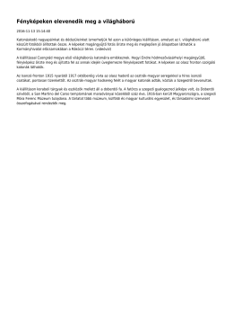 F&eacute;nyk&eacute;peken elevenedik meg a vil&aacute;gh&aacute;bor&uacute;