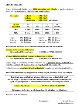 &Eacute;tkez&eacute;s 2016. december - Meixner &Aacute;ltal&aacute;nos Iskola