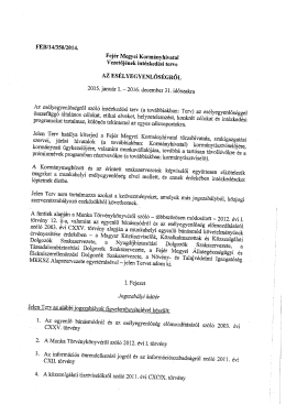 Es&eacute;lyegyenlős&eacute;gi Terv