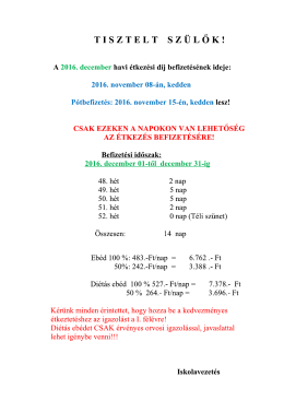 Eb&eacute;dbefizet&eacute;s 2016. decemberre
