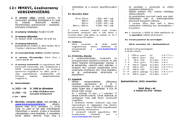 Versenykiírás - SWIMMINGWORLD