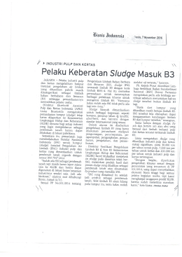 Page 1 Bisnis Indonesia / INDustri PulP DAN KERTAs Pelaku