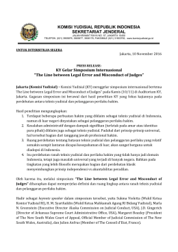 Press Release KY Gelar Simposium Internasional
