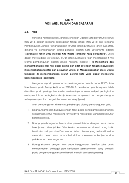 visi, misi, tujuan dan sasaran