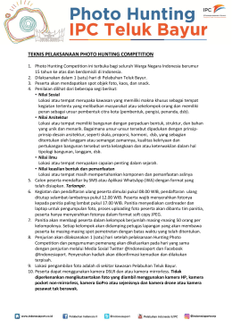 teknis pelaksanaan photo hunting competition